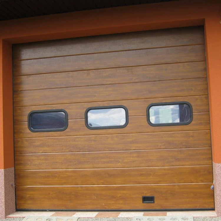 Sektional Garagentor 255 x 215 cm Brett Prägung Braun RAL 8014