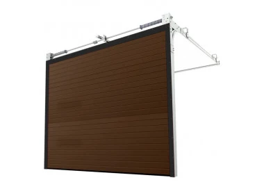 Sektional Garagentor 260 x 225 cm  Brett Prägung Braun RAL 8014