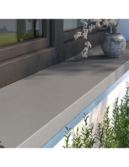 Stahl Fensterbank Außen - Schwarz RAL 9005