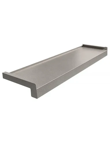 Stahl Fensterbank Außen - Silber RAL 7037 Sandstruktur