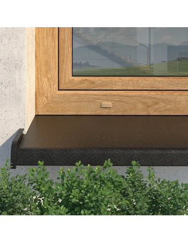 Stahl Fensterbank Softline Außen - Braun RAL 8017