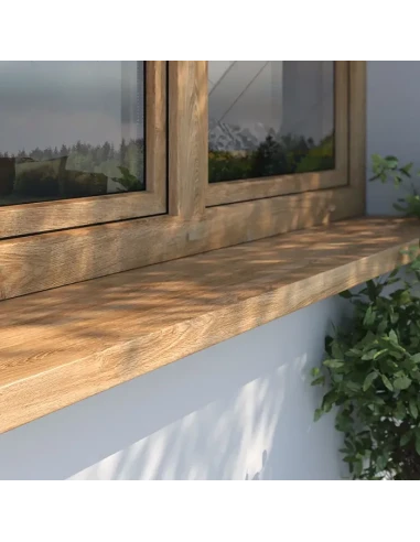Stahl Fensterbank Laminiert Außen - Golden Eiche