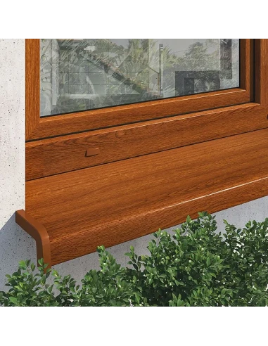 Stahl Fensterbank Laminiert Softline Außen - Eiche Gebleicht