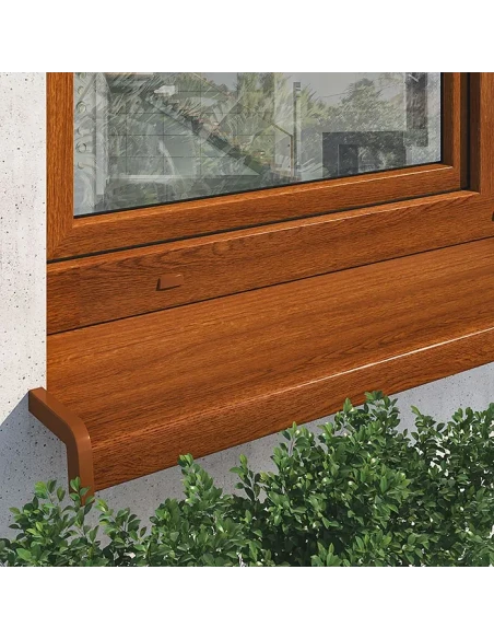 Stahl Fensterbank Laminiert Softline Außen - Eiche Gebleicht