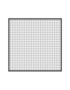 Deko Wandgitter Gitterwand Schwarz Metall - 122 x 122 cm