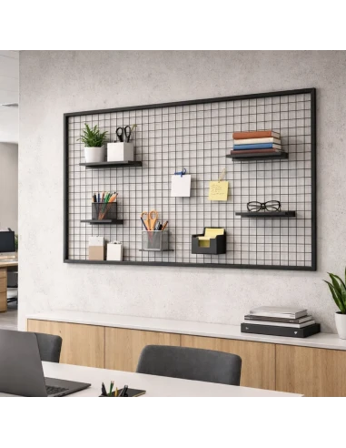 Deko Wandgitter Gitterwand Schwarz Metall - 122 x 242 cm