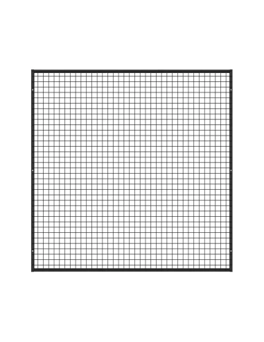 Deko Wandgitter Gitterwand Schwarz Metall - 150 x 150 cm