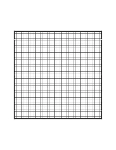 Deko Wandgitter Gitterwand Schwarz Metall - 150 x 150 cm