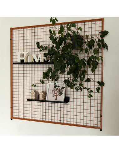Deko Wandgitter Gitterwand Schwarz Metall - 50 x 102 cm