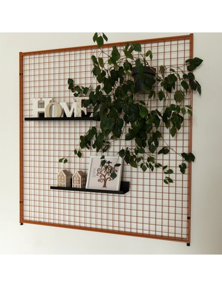Deko Wandgitter Gitterwand Schwarz Metall - 122 x 122 cm