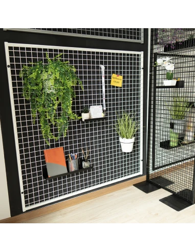 Deko Wandgitter Gitterwand Schwarz Metall - 122 x 242 cm