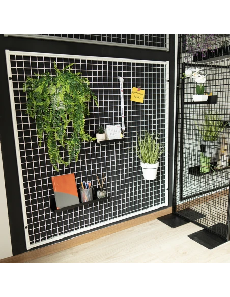 Deko Wandgitter Gitterwand Schwarz Metall - 150 x 150 cm