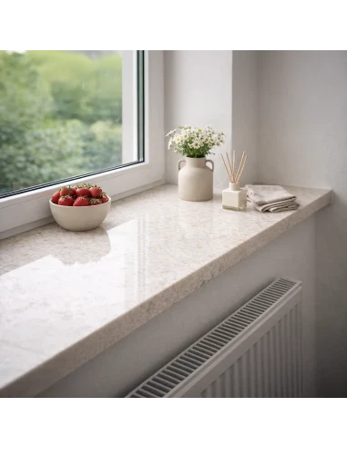 Agglo-Marmor Fensterbank Innen - Calacatta