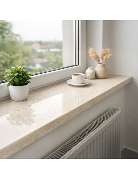 Agglo-Marmor Fensterbank Innen - Grigio Londra