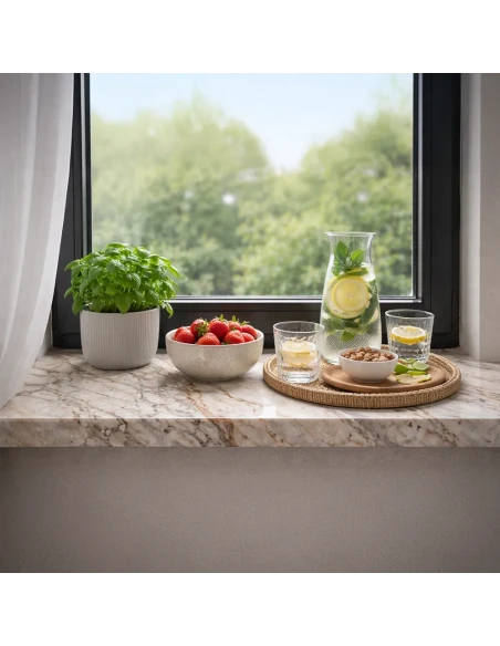 Quarzkomposit Fensterbank Innen - Bianchissimo