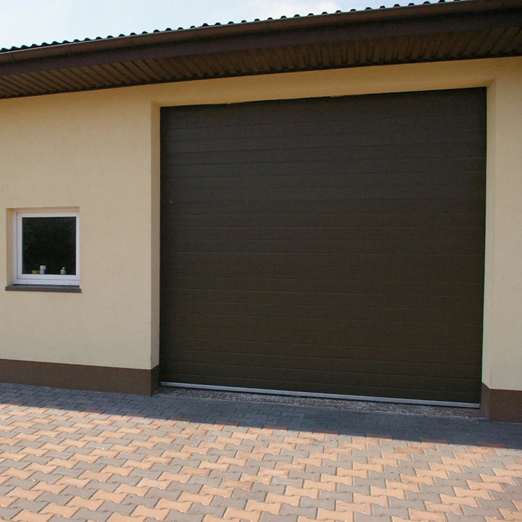 Sektional Garagentor 275 x 250 cm Brett Prägung Braun RAL 8014