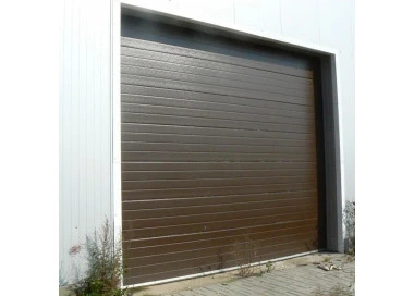 Sektional Garagentor 275 x 250 cm Brett Prägung Braun RAL 8014