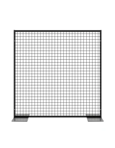 Deko Freistehend Gitterwand Schwarz Metall - 122 x 122 cm