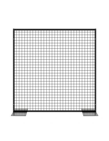 Deko Freistehend Gitterwand Schwarz Metall - 122 x 122 cm