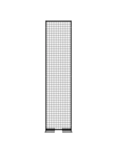 Deko Freistehend Gitterwand Schwarz Metall - 58 x 242 cm
