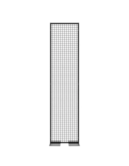 Deko Freistehend Gitterwand Schwarz Metall - 58 x 242 cm