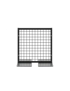 Deko Freistehend Gitterwand Schwarz Metall - 50 x 50 cm