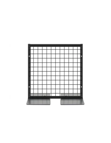 Deko Freistehend Gitterwand Schwarz Metall - 50 x 50 cm