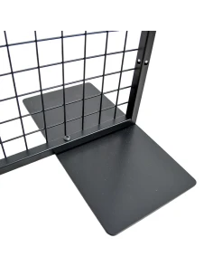 Deko Freistehend Gitterwand Schwarz Metall - 50 x 50 cm 2
