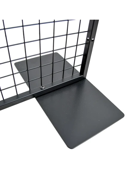 Deko Freistehend Gitterwand Schwarz Metall - 50 x 102 cm