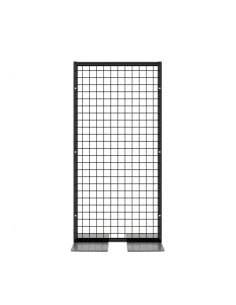 Deko Freistehend Gitterwand Schwarz Metall - 50 x 102 cm
