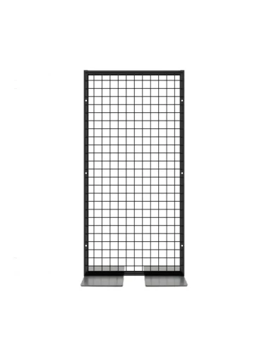 Deko Freistehend Gitterwand Schwarz Metall - 50 x 102 cm
