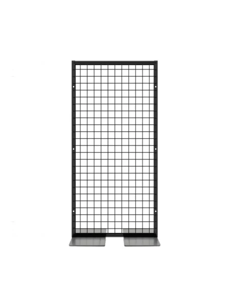 Deko Freistehend Gitterwand Schwarz Metall - 50 x 102 cm