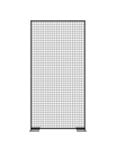 Deko Freistehend Gitterwand Schwarz Metall - 122 x 242 cm