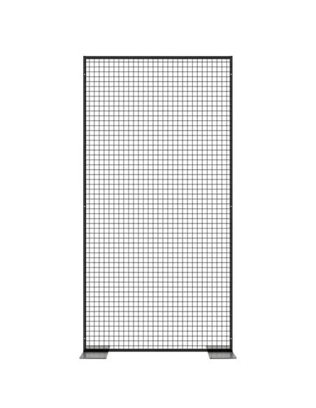 Deko Freistehend Gitterwand Schwarz Metall - 122 x 242 cm
