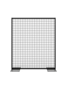 Deko Freistehend Gitterwand Schwarz Metall - 102 x 118 cm