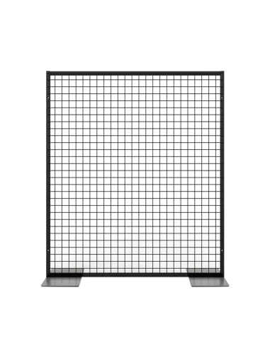 Deko Freistehend Gitterwand Schwarz Metall - 102 x 118 cm