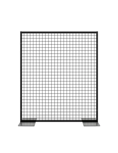 Deko Freistehend Gitterwand Schwarz Metall - 102 x 118 cm