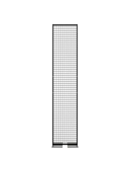 Deko Freistehend Gitterwand Schwarz Metall - 50 x 238 cm