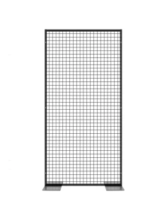 Deko Freistehend Gitterwand Schwarz Metall - 90 x 182 cm