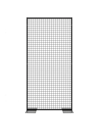 Deko Freistehend Gitterwand Schwarz Metall - 90 x 182 cm