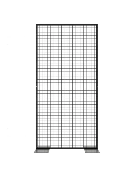Deko Freistehend Gitterwand Schwarz Metall - 90 x 182 cm