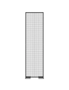 Deko Freistehend Gitterwand Schwarz Metall - 70 x 250 cm