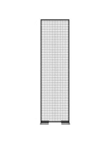 Deko Freistehend Gitterwand Schwarz Metall - 70 x 250 cm
