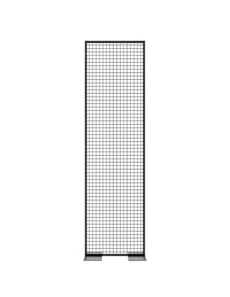 Deko Freistehend Gitterwand Schwarz Metall - 70 x 250 cm
