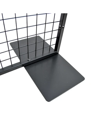 Deko Freistehend Gitterwand Schwarz Metall - 150 x 150 cm