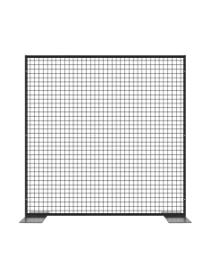 Deko Freistehend Gitterwand Schwarz Metall - 150 x 150 cm