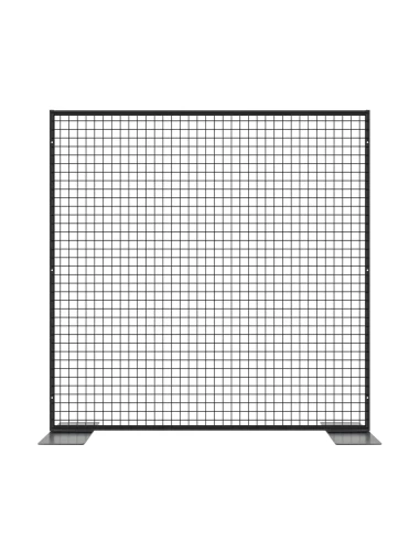 Deko Freistehend Gitterwand Schwarz Metall - 150 x 150 cm