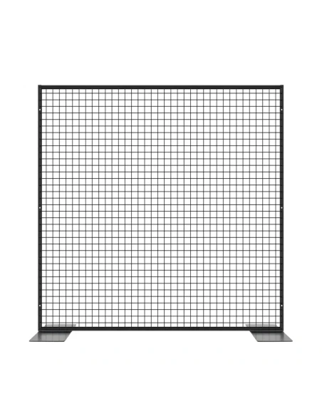 Deko Freistehend Gitterwand Schwarz Metall - 150 x 150 cm