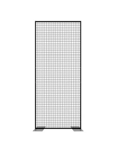 Deko Freistehend Gitterwand Schwarz Metall - 102 x 238 cm