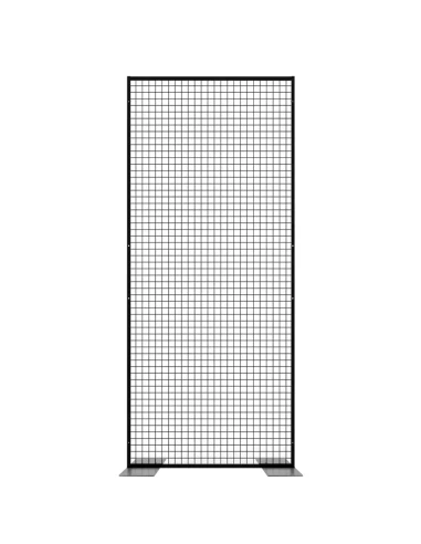 Deko Freistehend Gitterwand Schwarz Metall - 102 x 238 cm